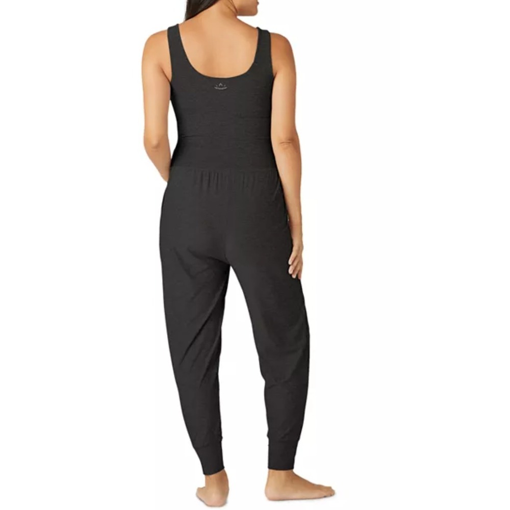 Beyond Yoga Beyond the Bump Jumpsuit Black Yoga Athleisure